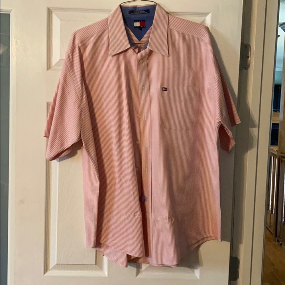 Vintage Tommy Hilfiger Stripe Short Sleeve Shirt